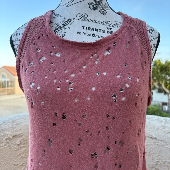 Koral Activewear Chord open back distressed tank top in sandstone size S small - Picture 5 of 11